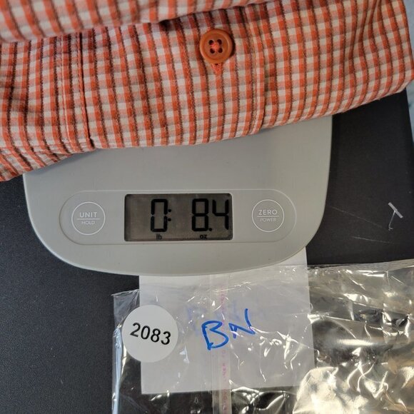 Columbia Men Orange Plaid Collar Pocket Short Sleeve Button Up Shirt Size XL - Picture 11 of 11